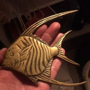 Brass fish wall decor